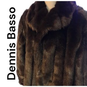 Dennis Basso black faux fur coat 3X.